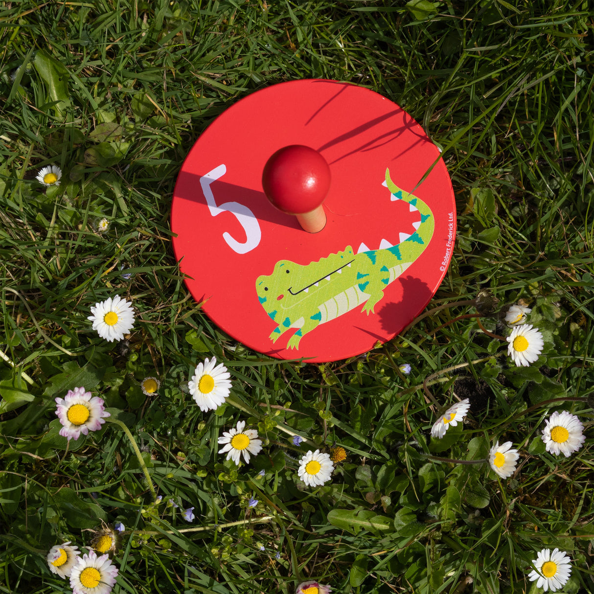 Jungle Animals Children's Wooden Ring Toss Set