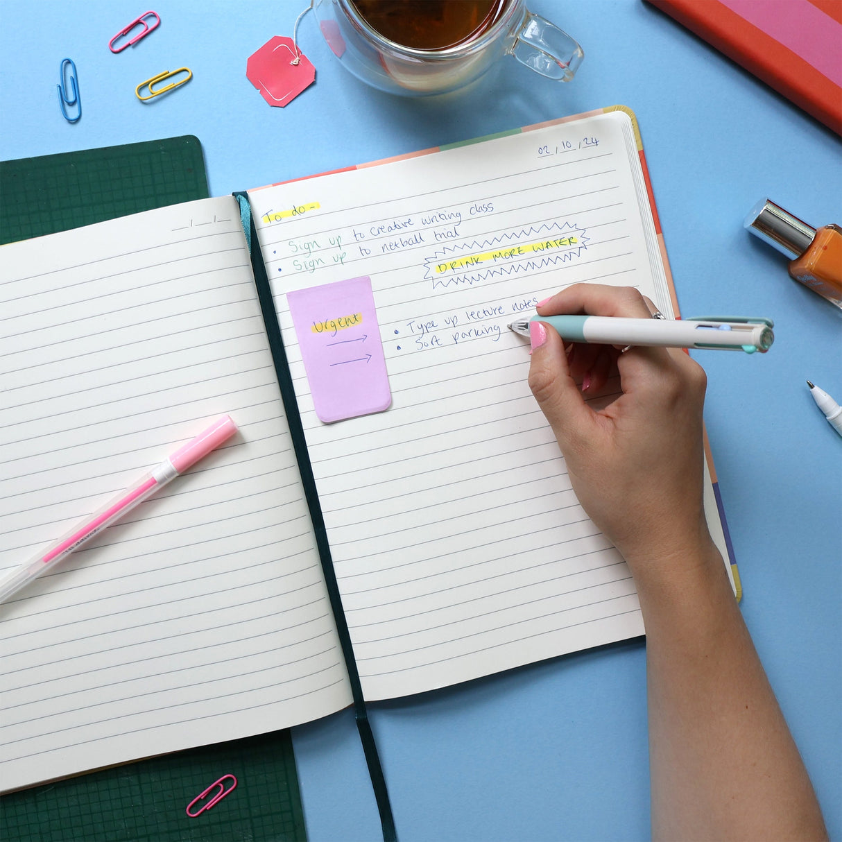 Saje Journal Notebook - Coloured Squares B5 Design