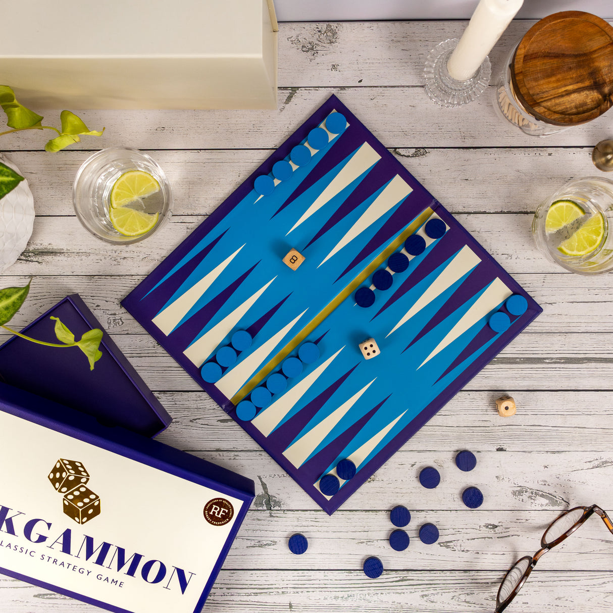 Backgammon - Classic Strategy Board Game in Gift Box