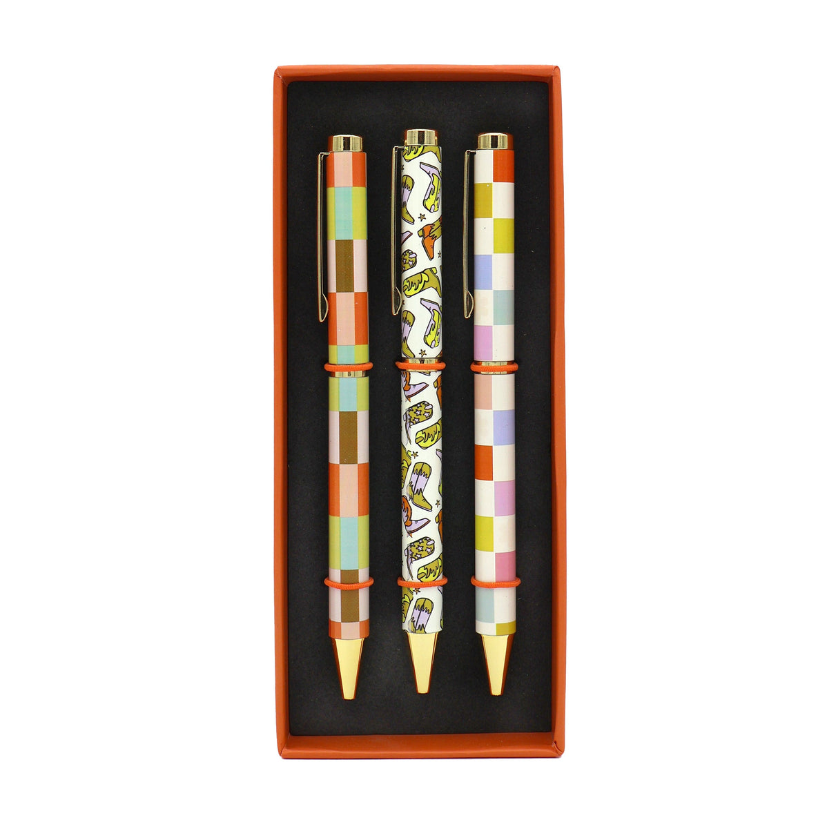 Saje Mixed Design Ballpoint Pens in Gift Box – Set of 3 Pens