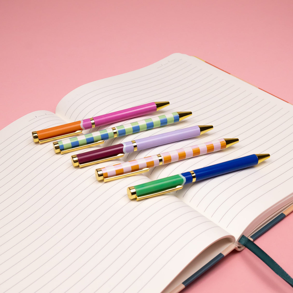 Saje Mixed Design Ballpoint Pens in Gift Box – Set of 5 Pens