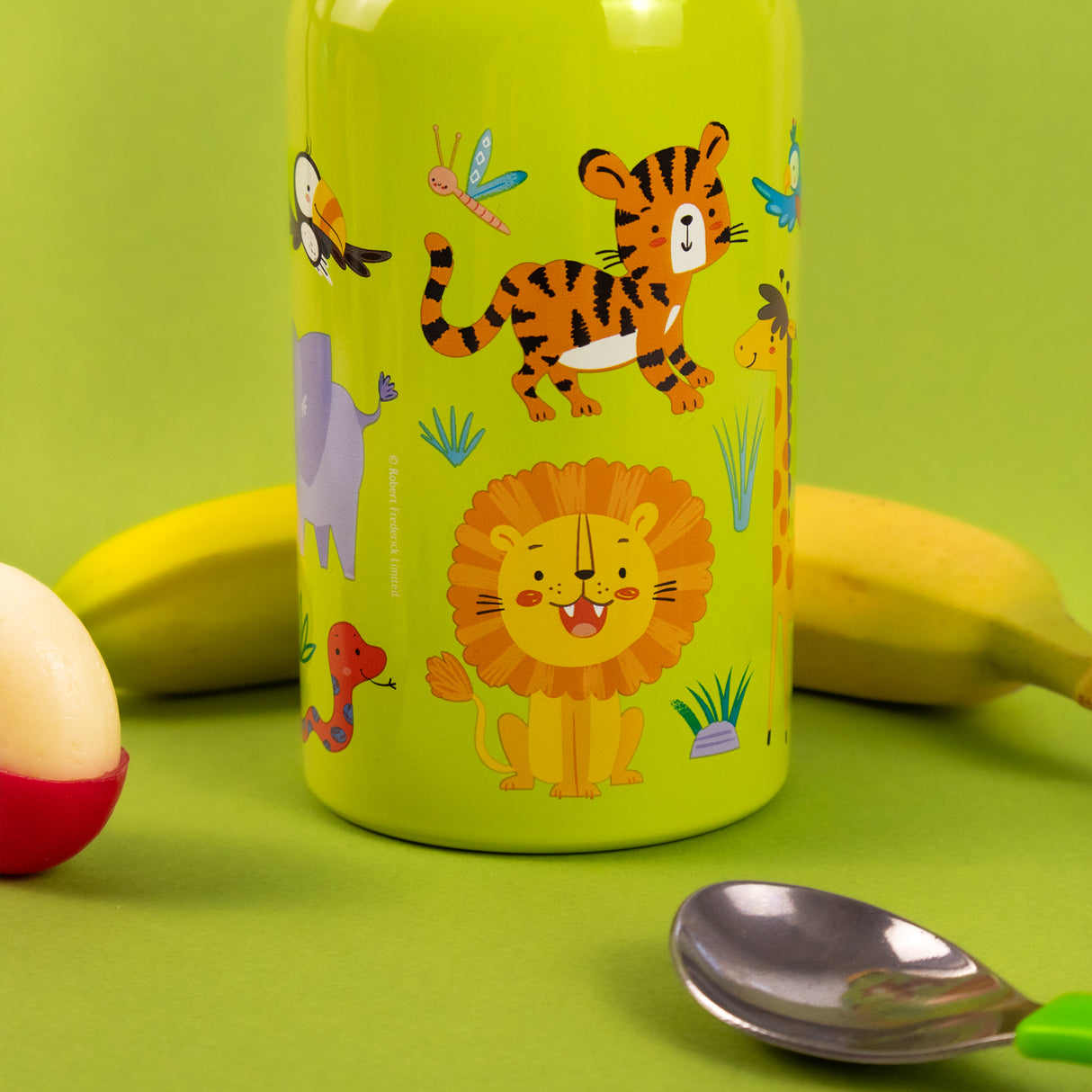 Kids Jungle Animals Water Bottle – 500ml Stainless Steel