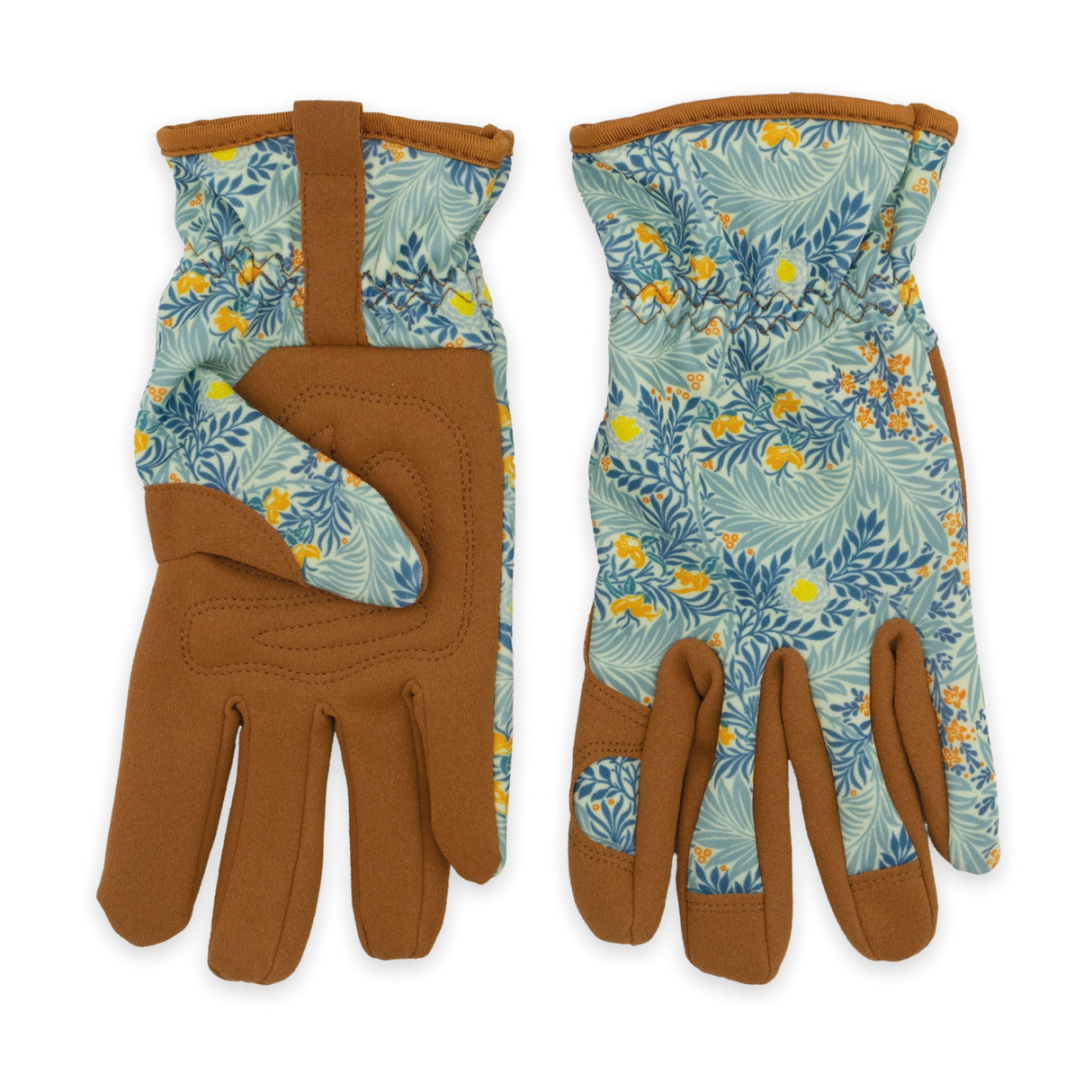 Orange Grove Gardening Gloves - William Morris Larkspur Design