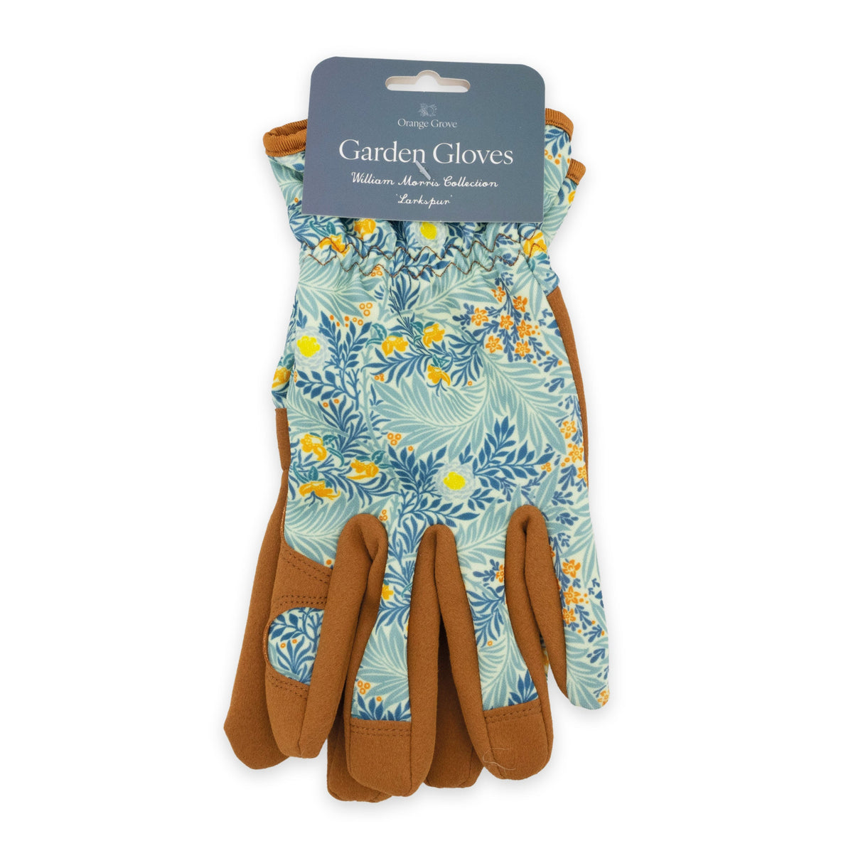 Orange Grove Gardening Gloves - William Morris Larkspur Design