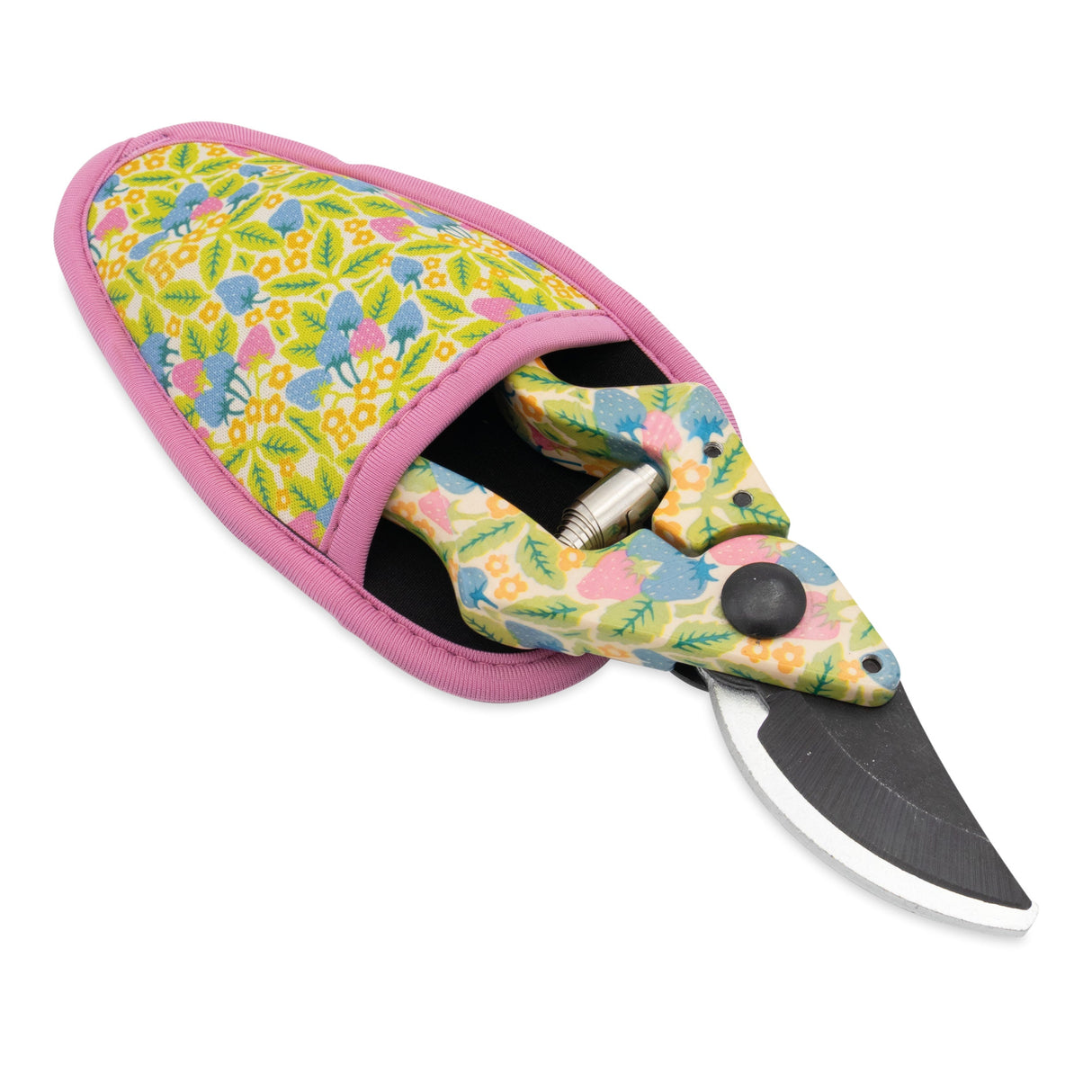 Willow and Belle Secateurs With Pouch – Strawberries Design