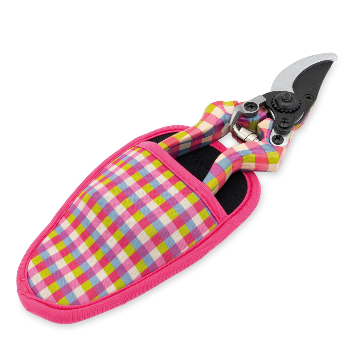 Willow and Belle Secateurs With Pouch – Pink Gingham Design
