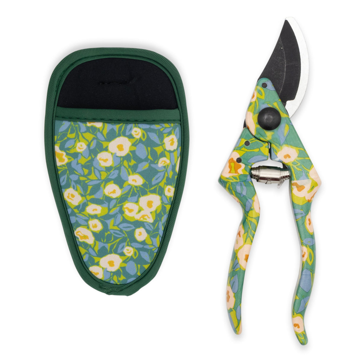 Willow and Belle Secateurs With Pouch – Abstract Floral Design