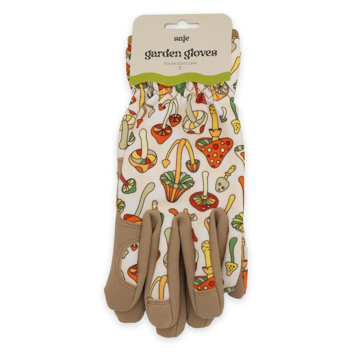 Saje Gardening Gloves - Retro Mushroom Design