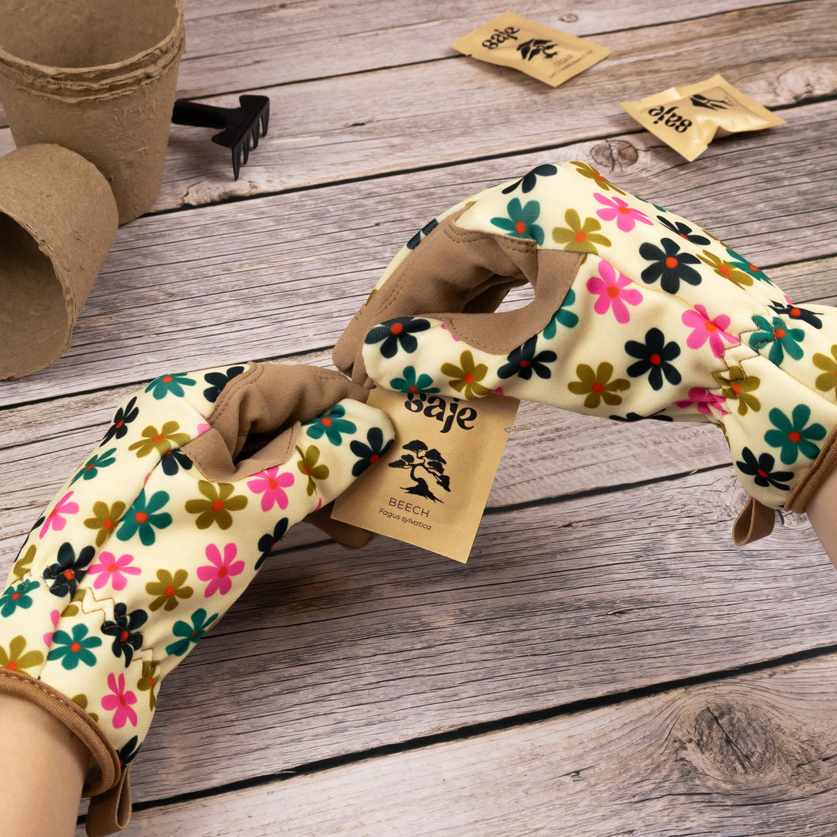 Saje Gardening Gloves - Posy Flower Design
