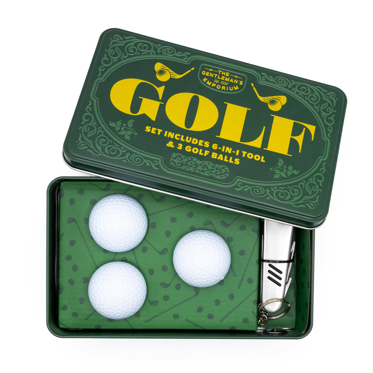 The Gentleman’s Emporium Golf Tin Set