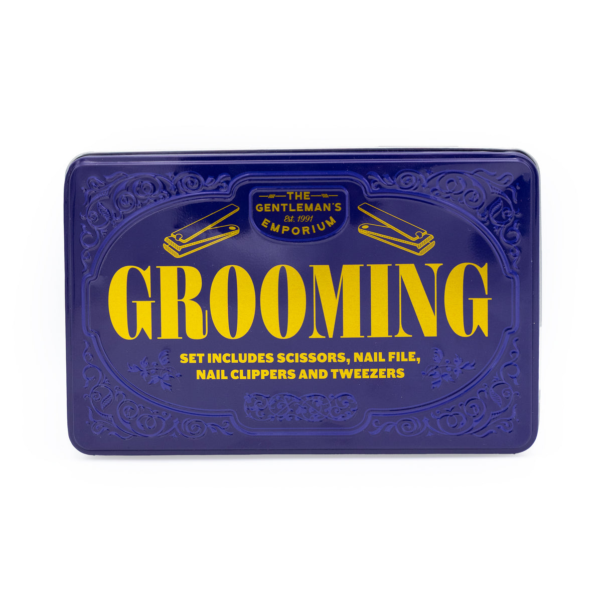 The Gentleman’s Emporium Grooming Kit – Nail Care Set in Retro Tin