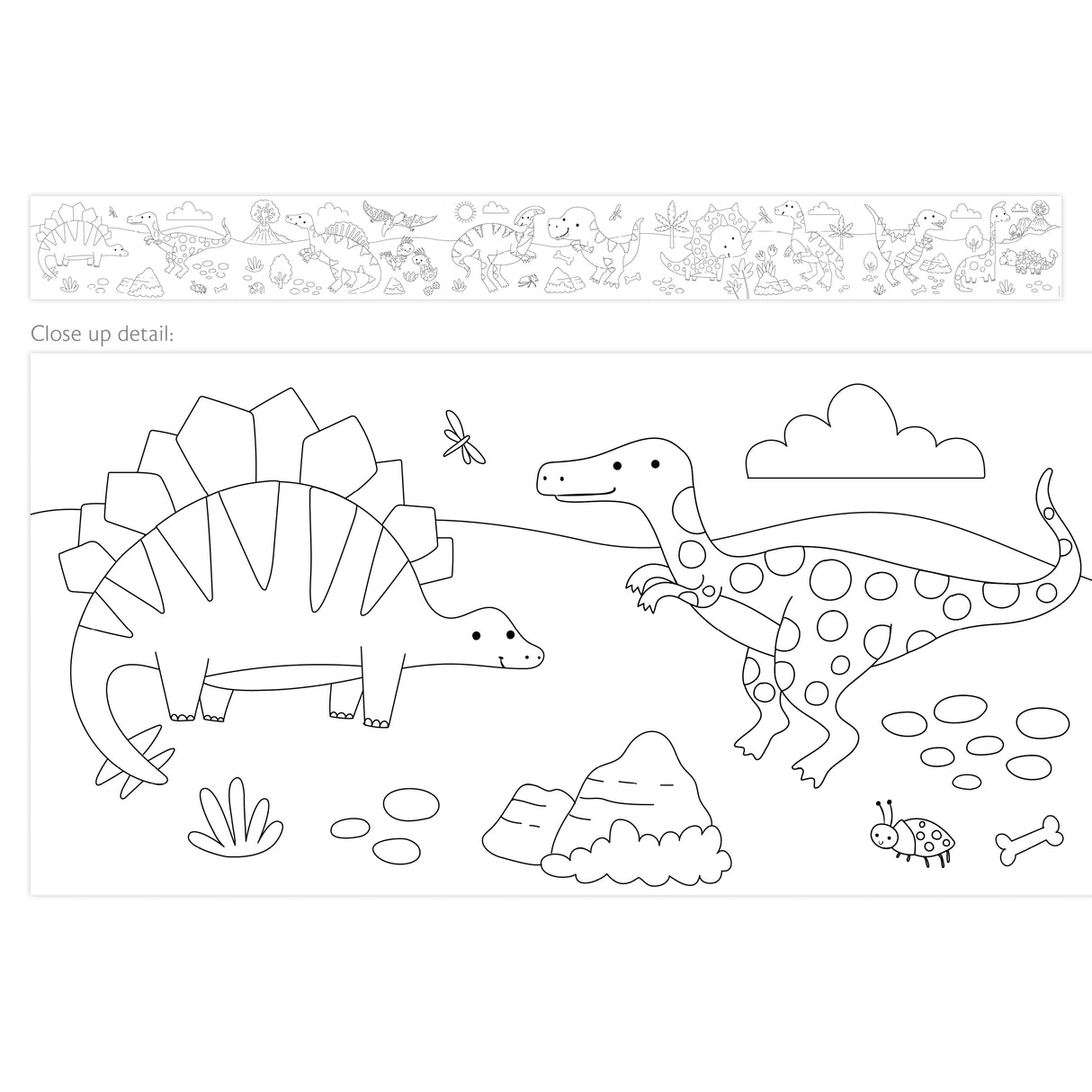 Colour Your Own 3m Dinosaur Poster