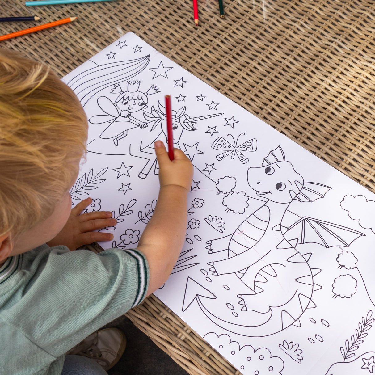Colour Your Own 3m Magical Creatures Poster