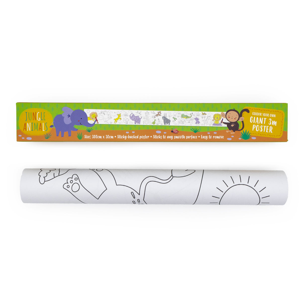 Colour Your Own 3m Jungle Animals Poster