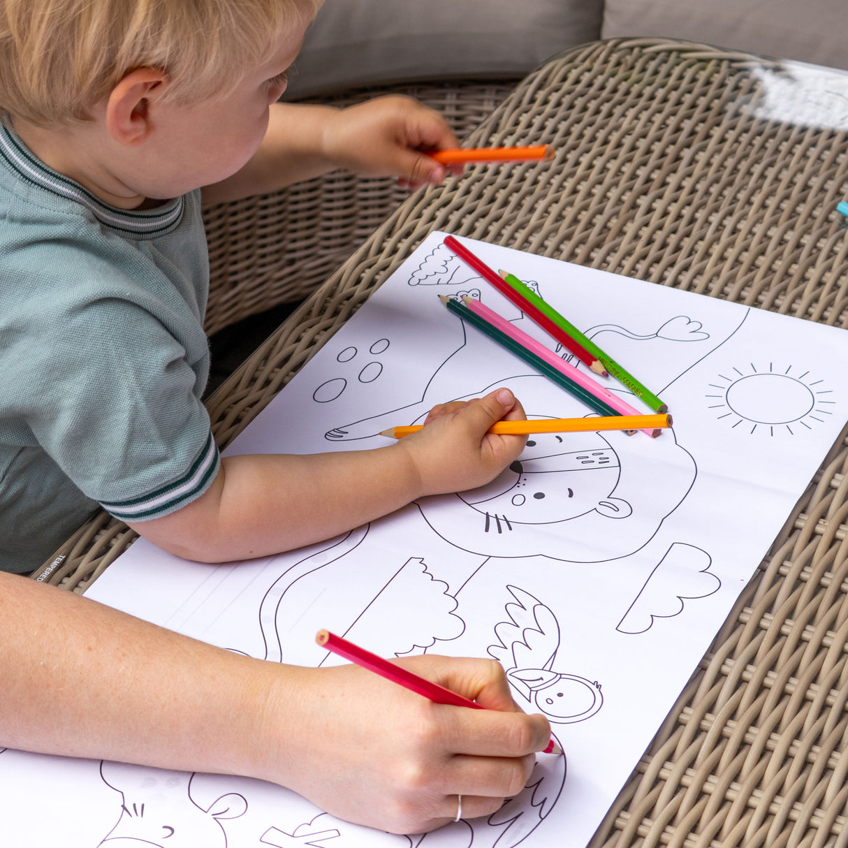 Colour Your Own 3m Jungle Animals Poster