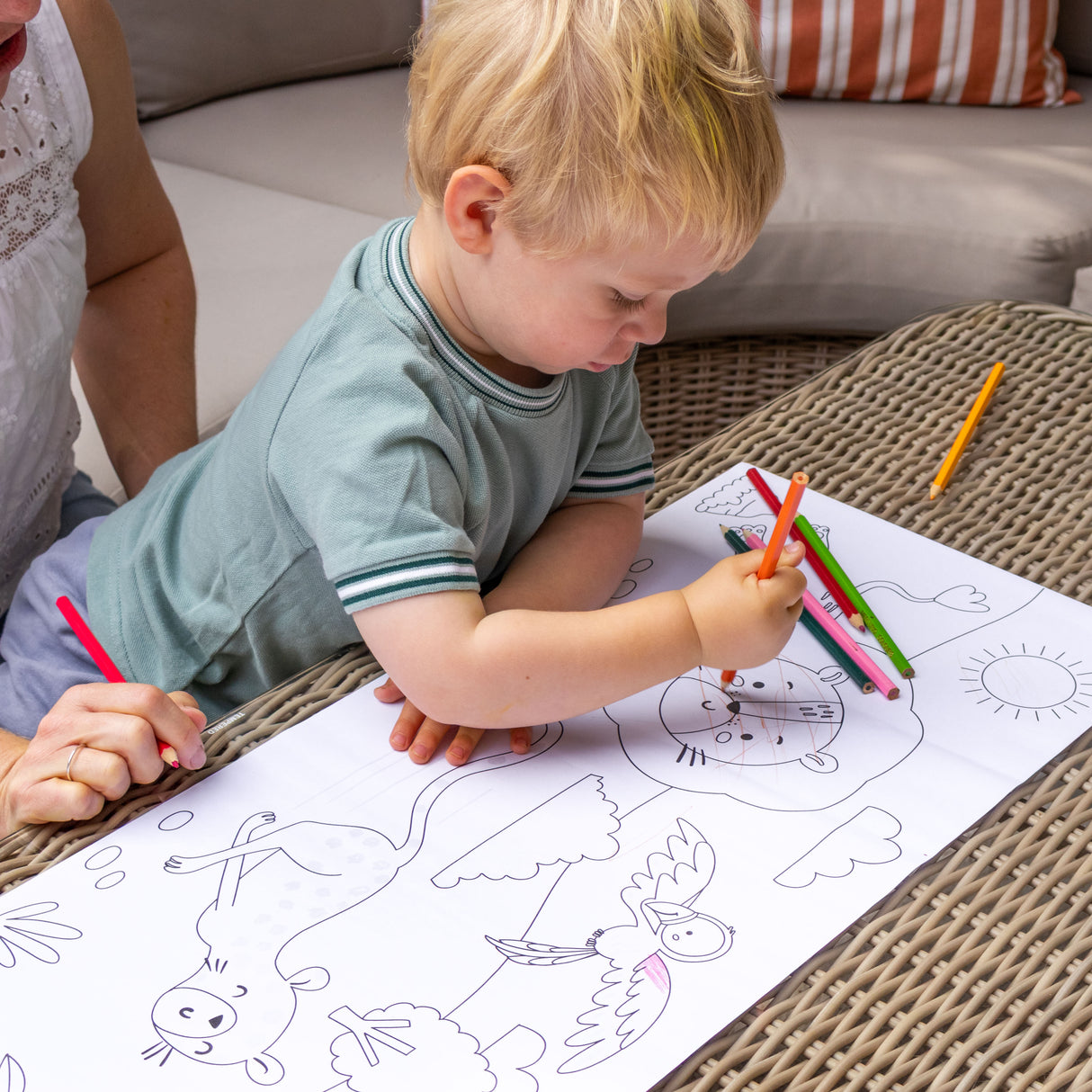 Colour Your Own 3m Jungle Animals Poster