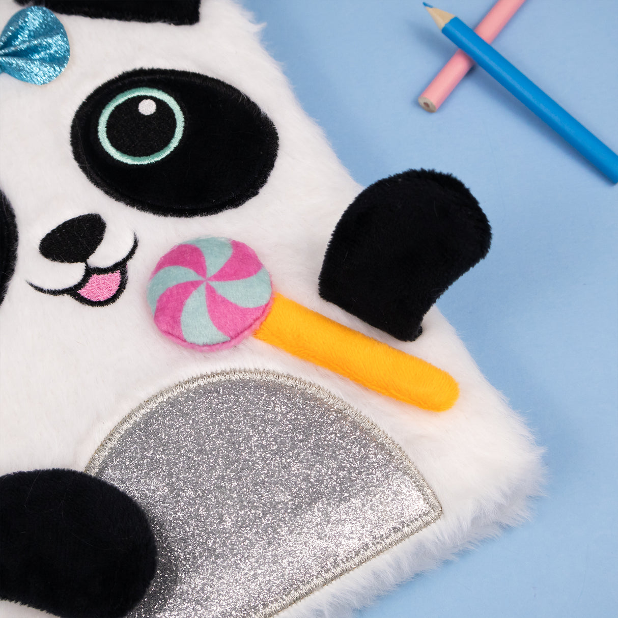 Panda Plush Notebook – Soft A5 Lined Journal for Kids