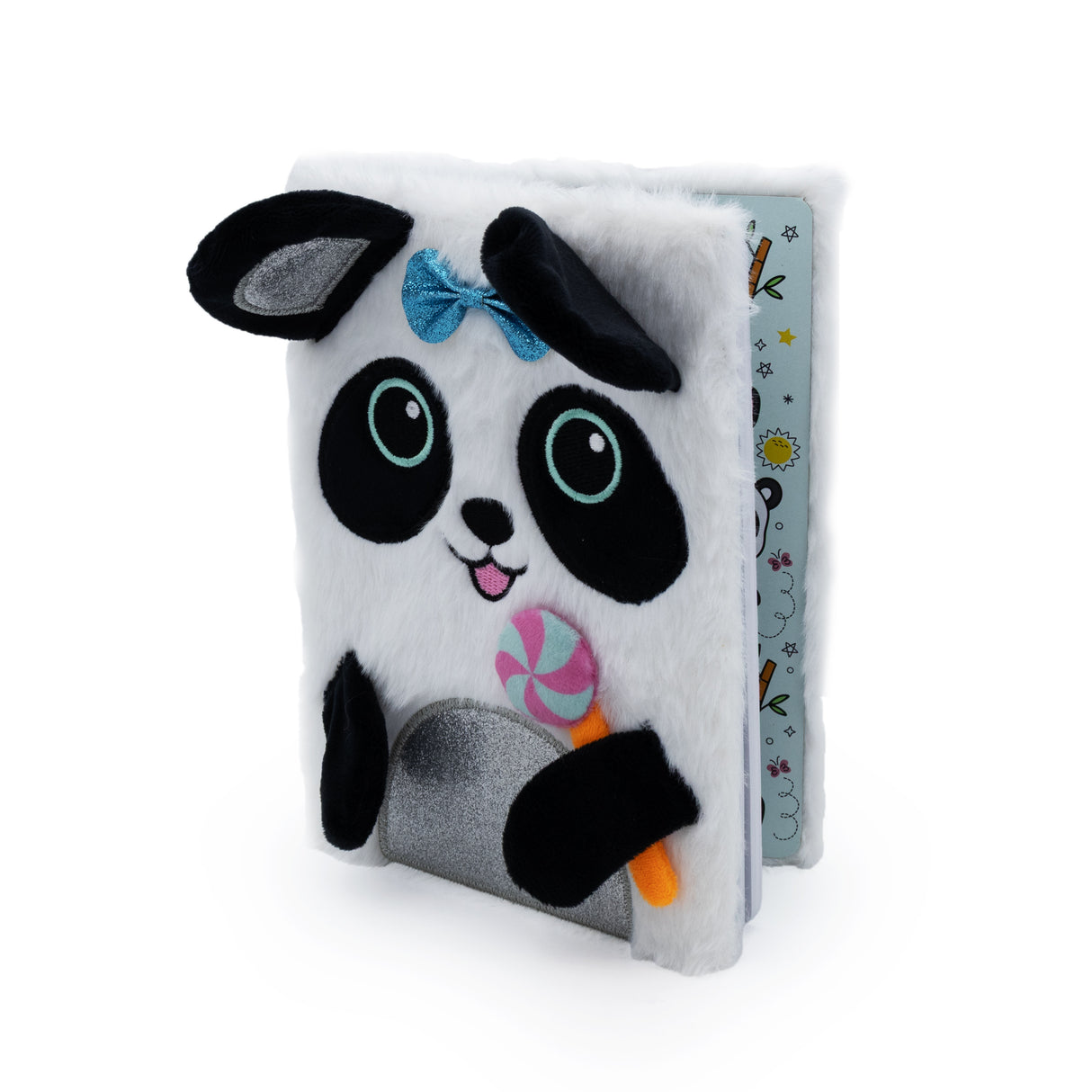 Panda Plush Notebook – Soft A5 Lined Journal for Kids