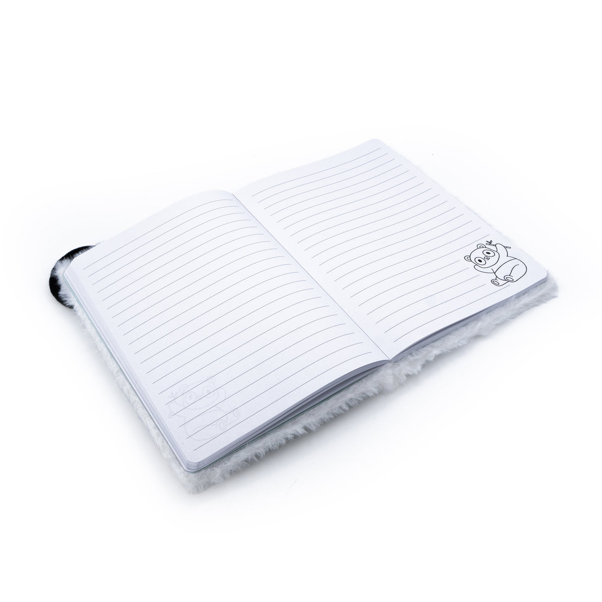 Panda Plush Notebook – Soft A5 Lined Journal for Kids