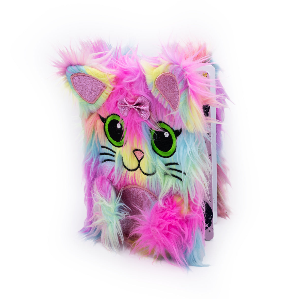 Scruffy Cat Plush Notebook – Soft A5 Lined Journal for Kids