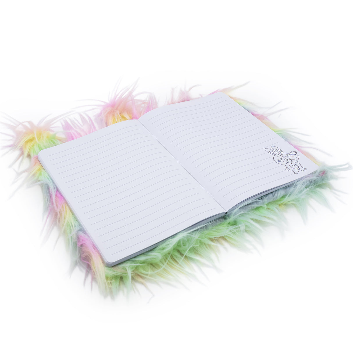 Scruffy Rabbit Plush Notebook – Soft Cover Journal for Kids