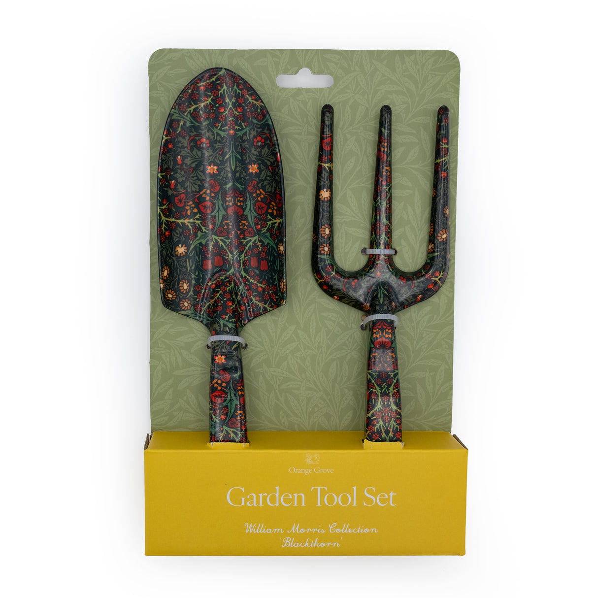 Orange Grove Fork and Trowel Garden Tool Set - William Morris Design