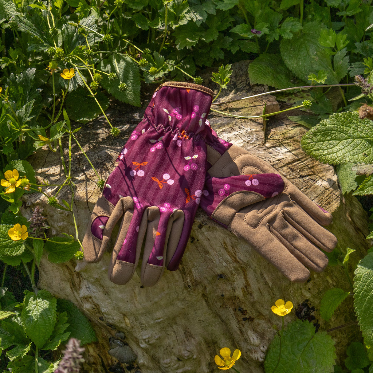 Willow & Belle Gardening Gloves - Cherries Design