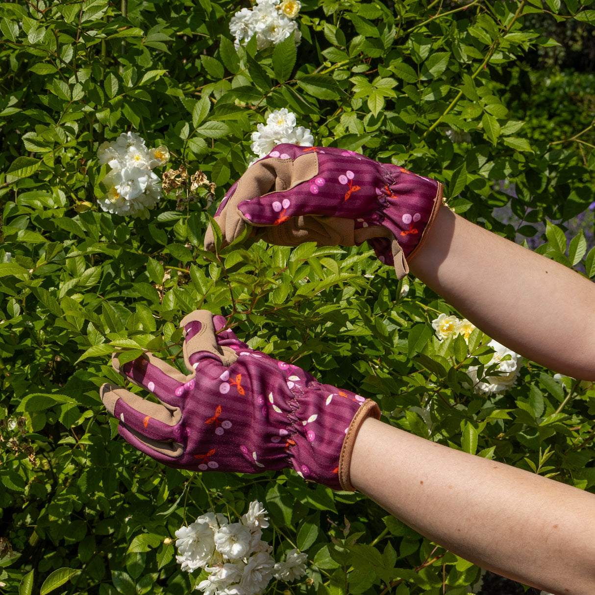 Willow & Belle Gardening Gloves - Cherries Design