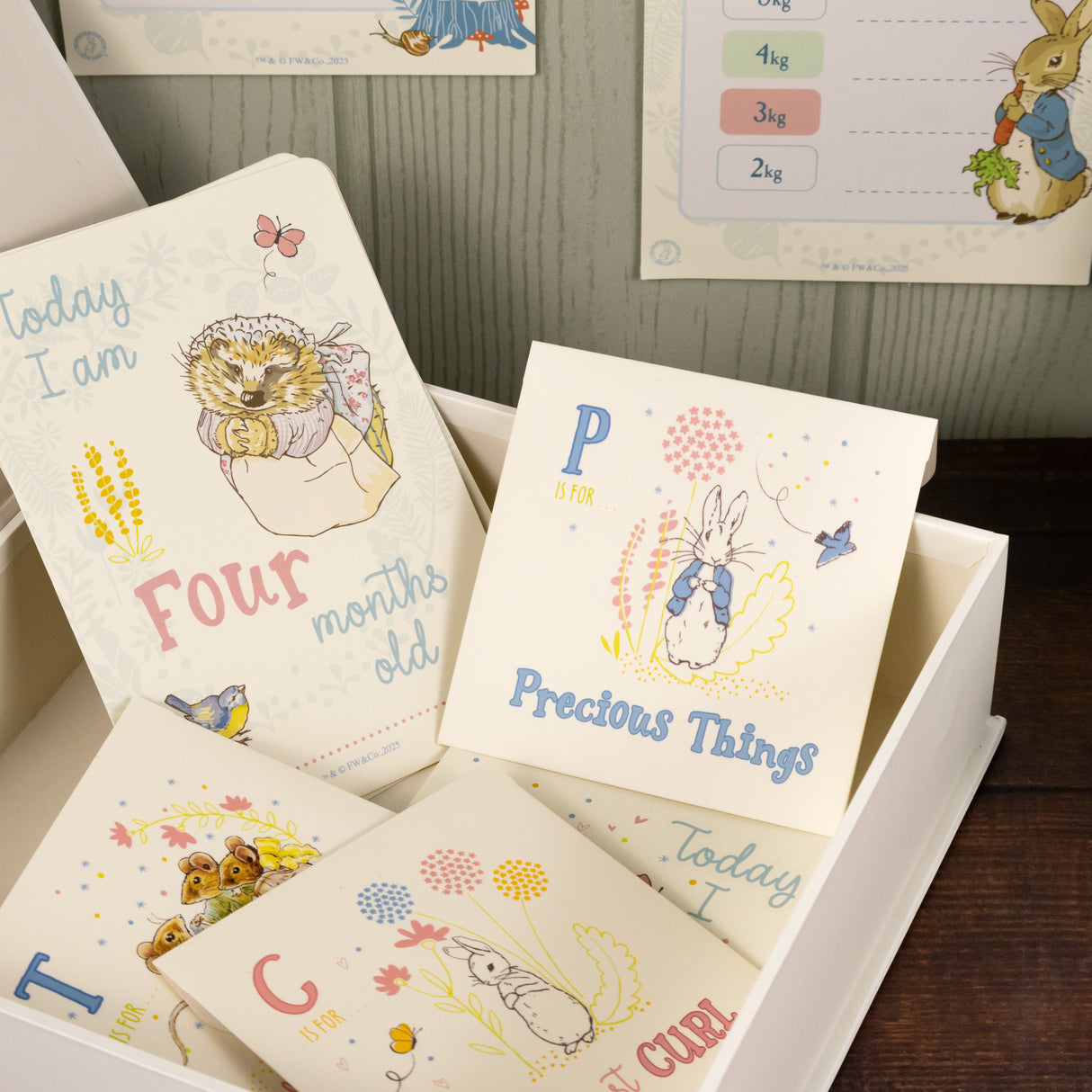 Peter Rabbit Baby Gift Box - Keepsake Frame, Milestone Cards & Handprint Kit
