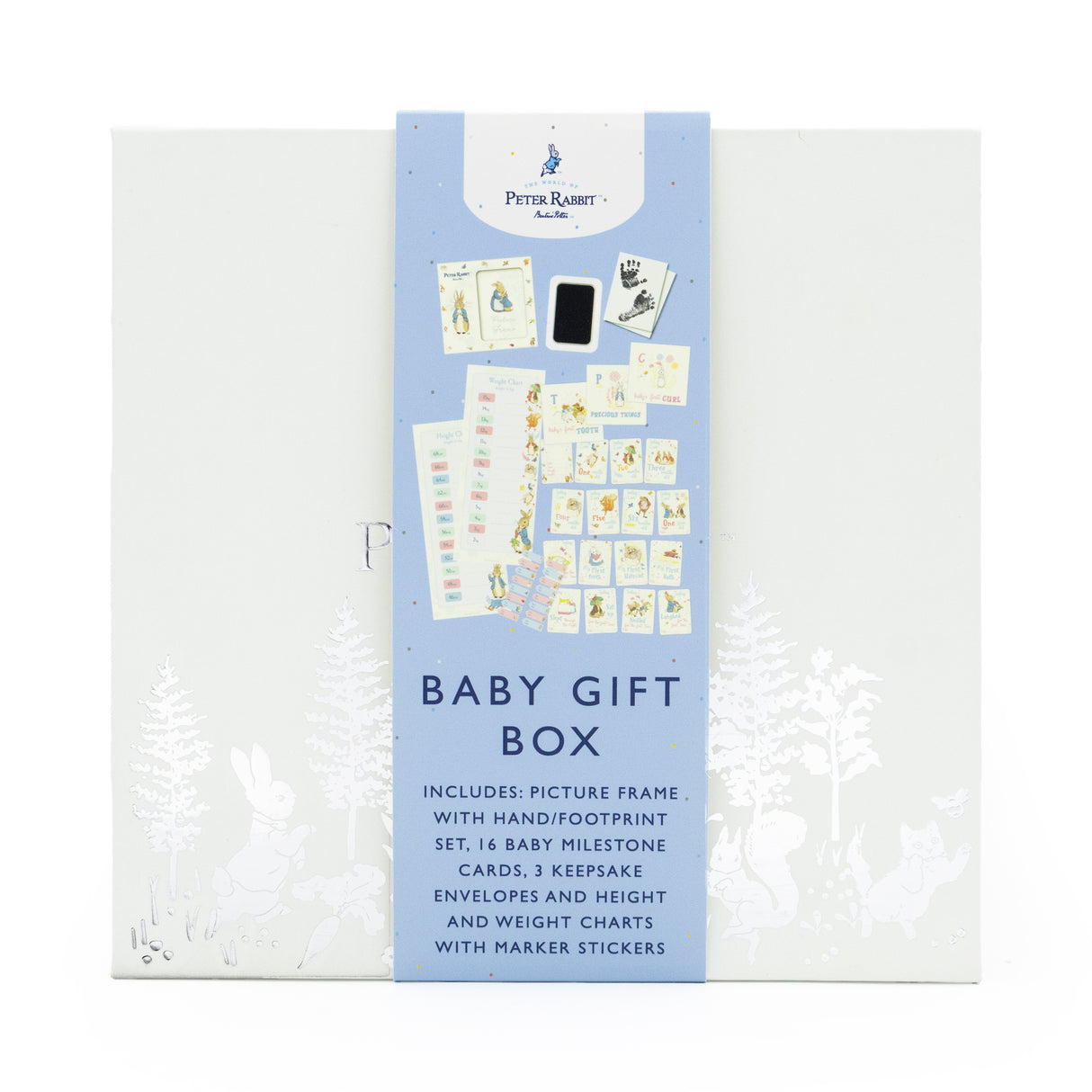 Peter Rabbit Baby Gift Box - Keepsake Frame, Milestone Cards & Handprint Kit