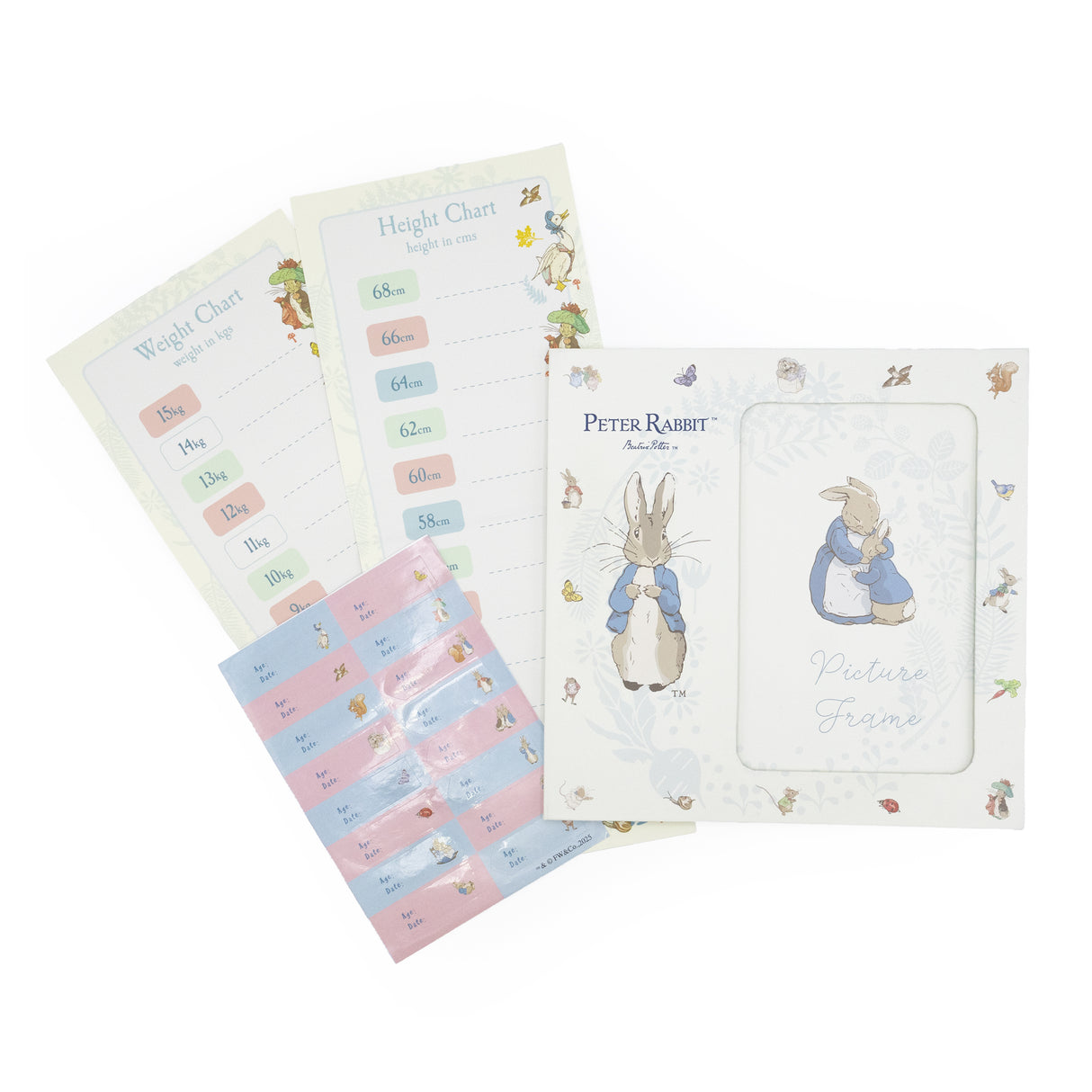 Peter Rabbit Baby Gift Box - Keepsake Frame, Milestone Cards & Handprint Kit