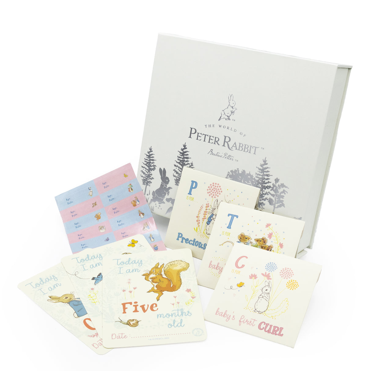 Peter Rabbit Baby Gift Box - Keepsake Frame, Milestone Cards & Handprint Kit