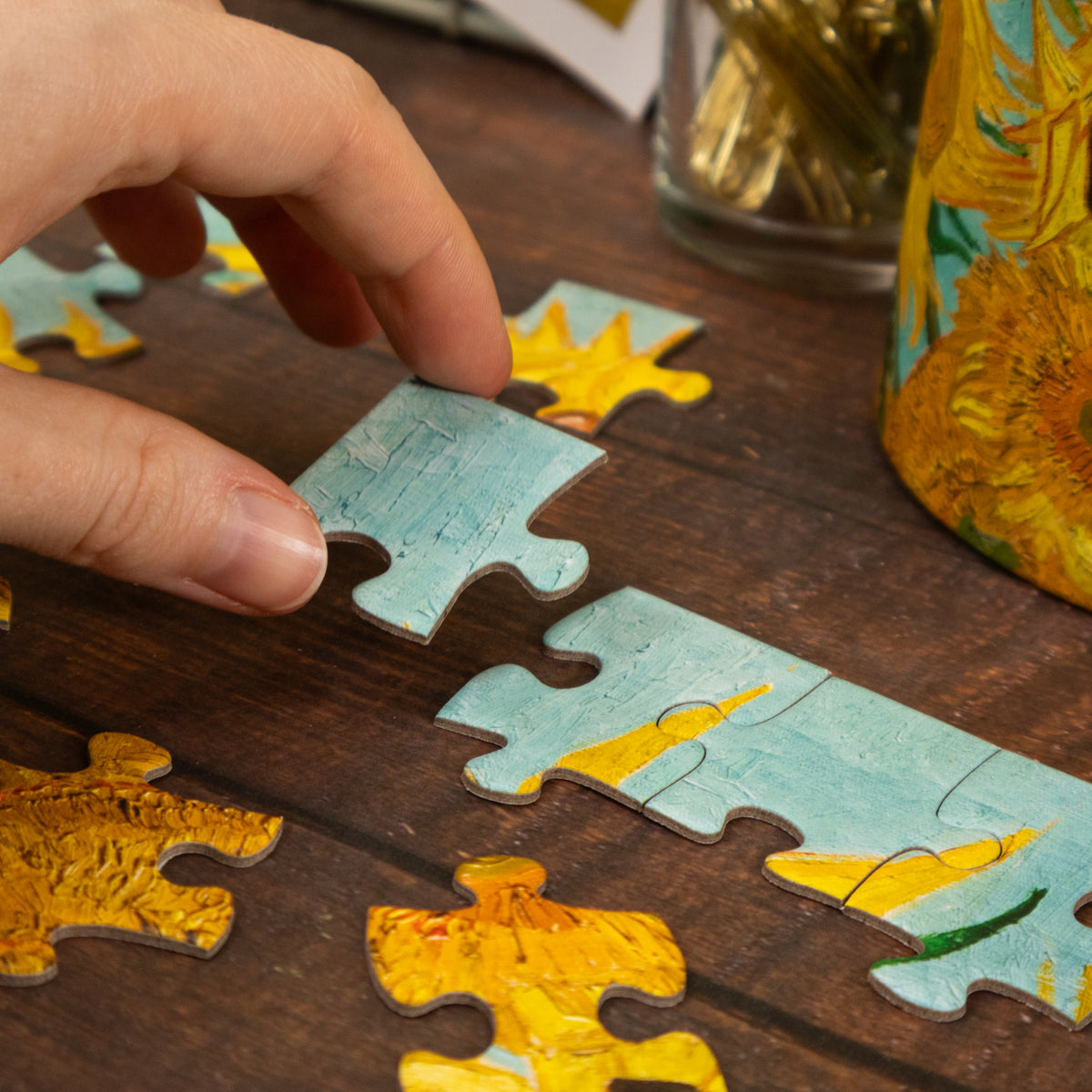 Van Gogh Suflowers Jigsaw - 100 Piece Puzzle in a Gift-Ready Tube