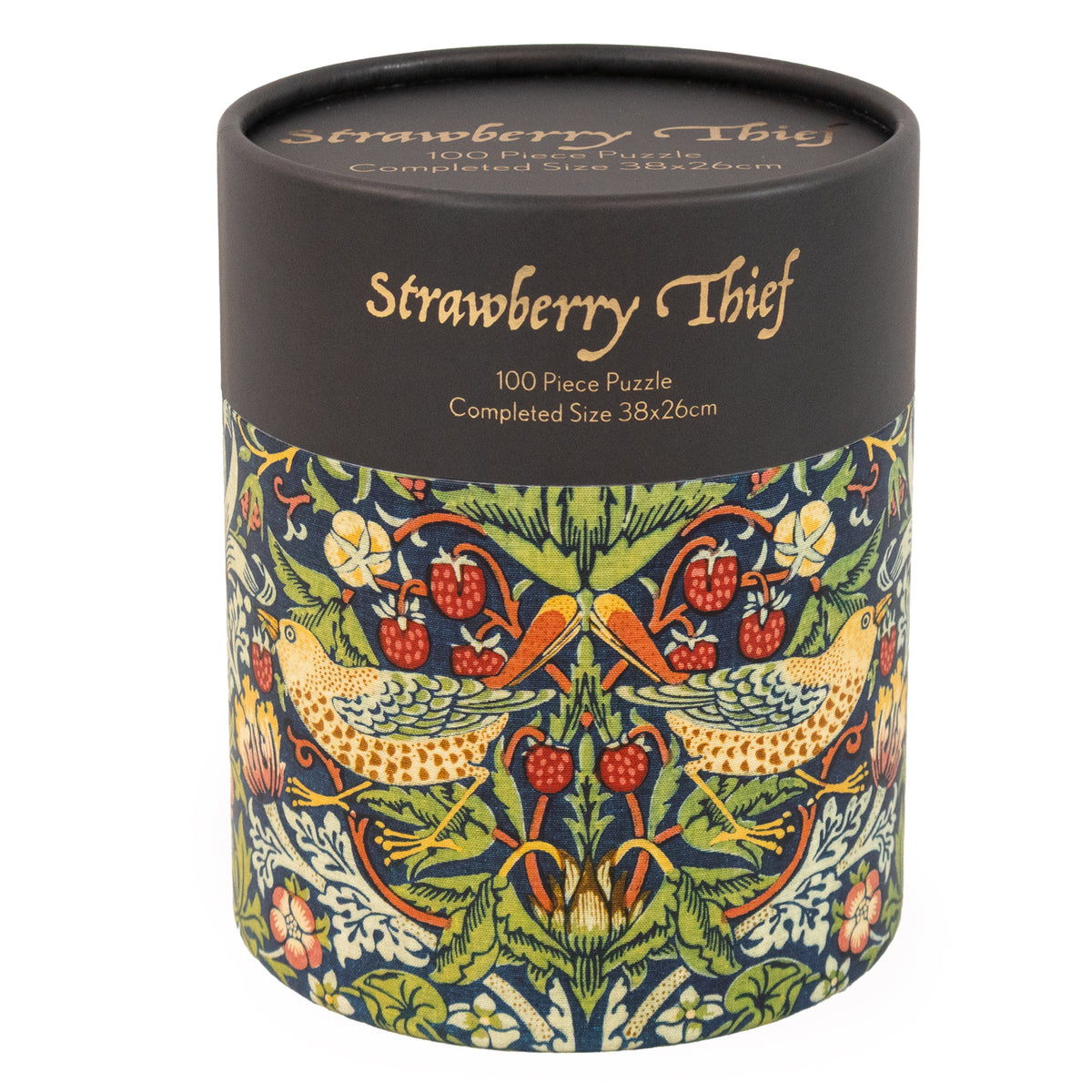 William Morris 'Strawberry Thief' Jigsaw - 100 Piece Puzzle in a Gift-Ready Tube