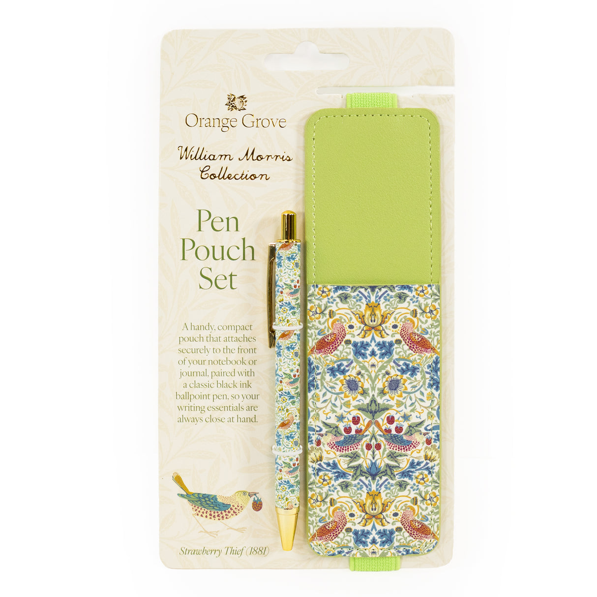 PEN POUCH - WILLIAM MORRIS - STRAWBERRY THIEF
