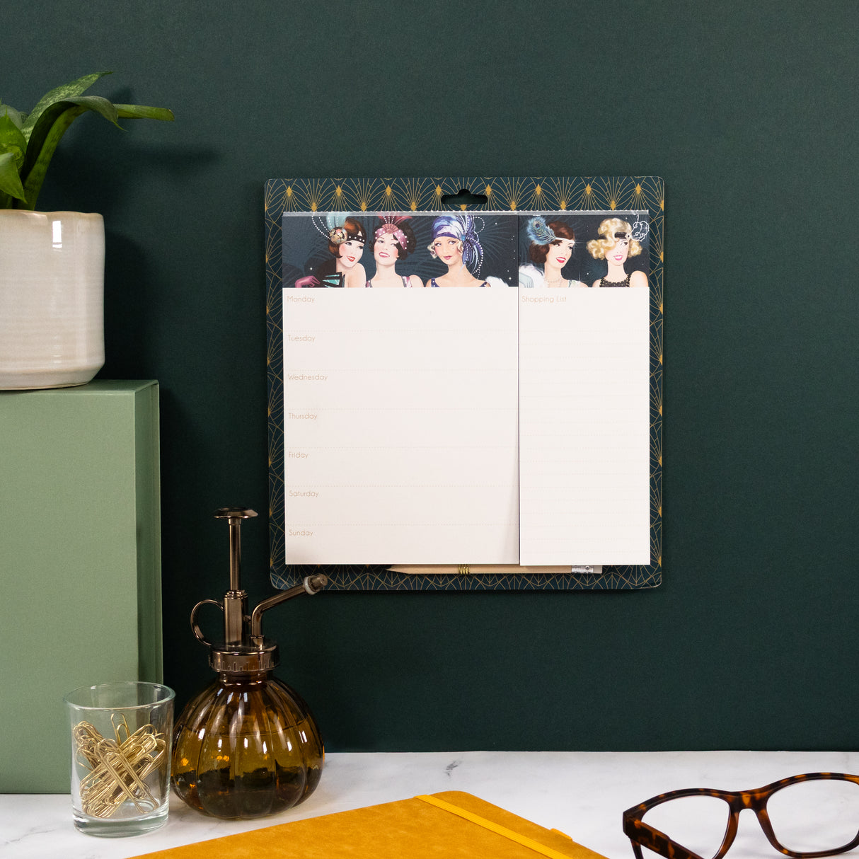 Magnetic Weekly Planner - Claire Coxon Art Deco Design