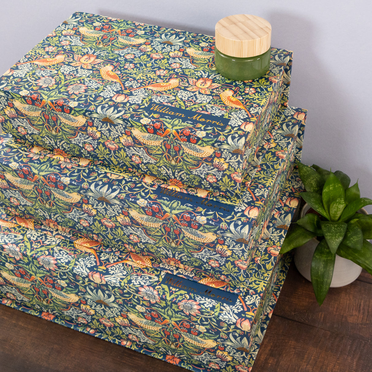 Set of 3 Nesting Storage Boxes - William Morris