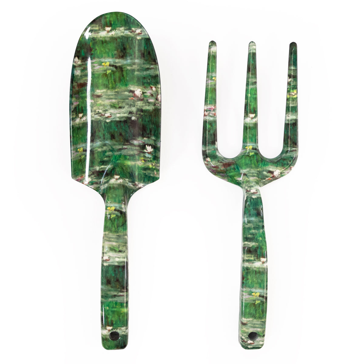 Fork and Trowel Garden Tool Set - Monet's The Japanese Footbridge Design