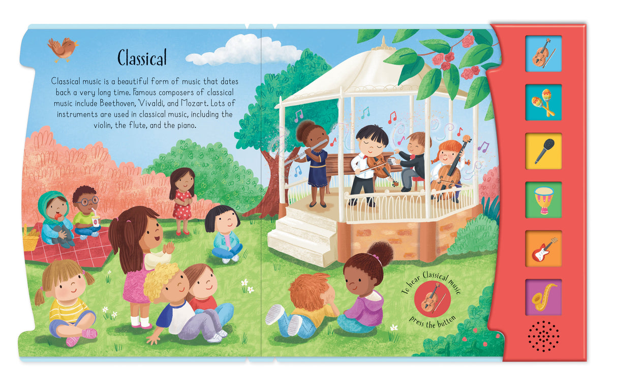 Listen To The Music - Children's 6 Button Sound Book