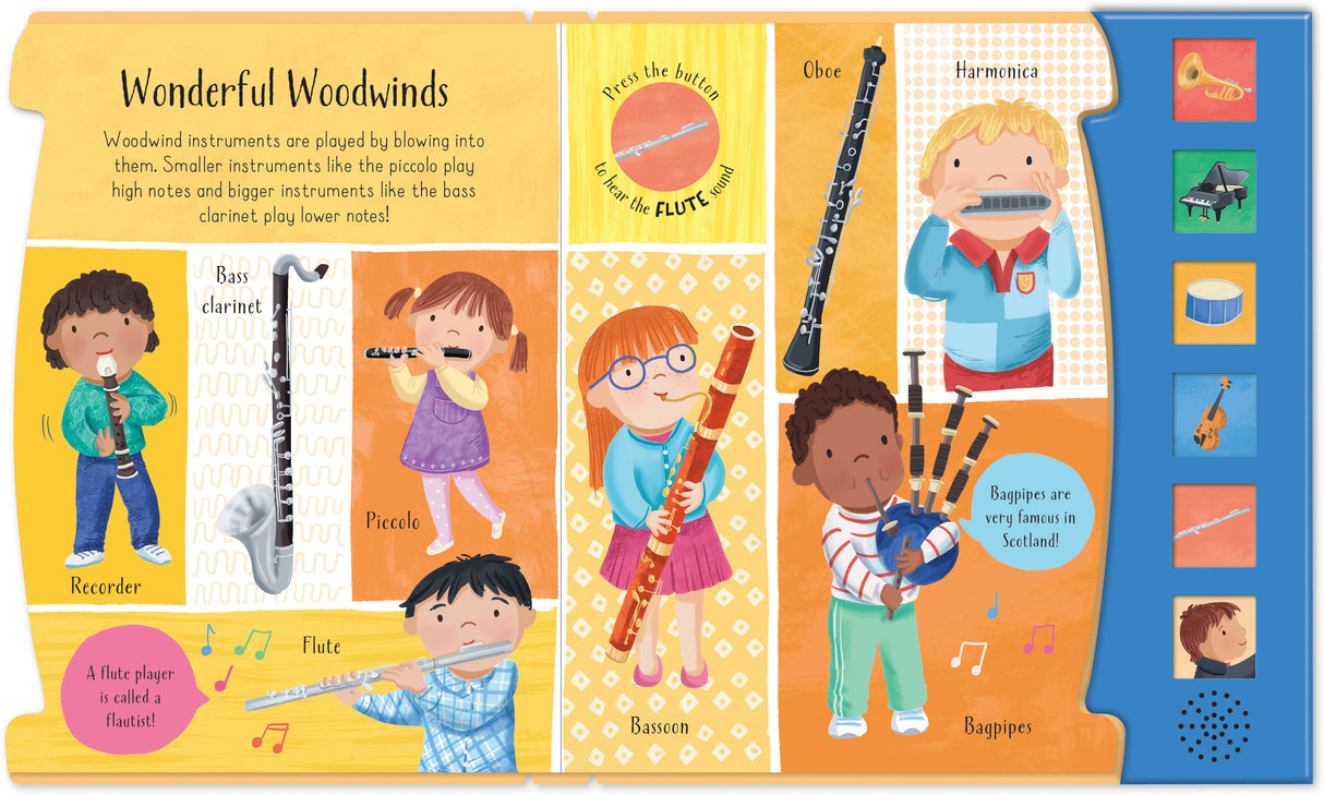 My First Instruments - Children's 6 Button Sound Book