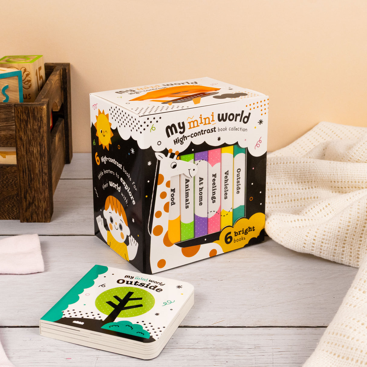 My Mini World – Box Set of 6 High-Contrast Mini Board Books