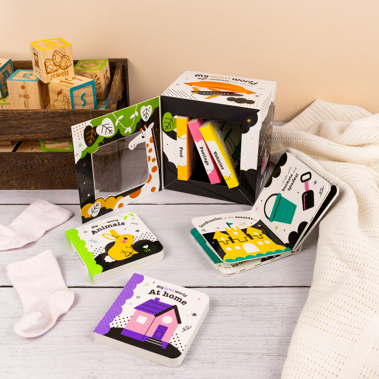 My Mini World – Box Set of 6 High-Contrast Mini Board Books