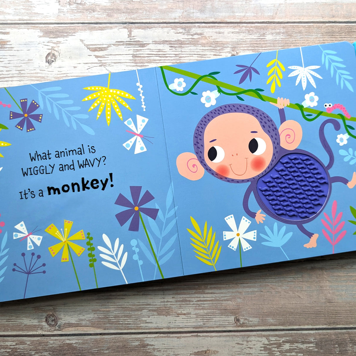 Touch and Feel In The Jungle Silicone Sound Book - Tactile Fun For Children Aged 3 Years Upward – 5 Sound Buttons To Press And Play