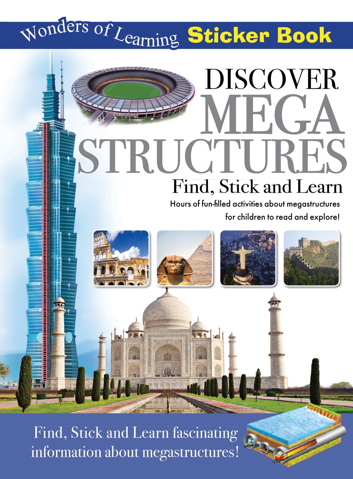 Discover Mega Structures Sticker Book - Find, Stick and Learn