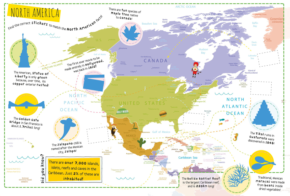 Discover The World Atlas Sticker Book - Find, Stick and Learn