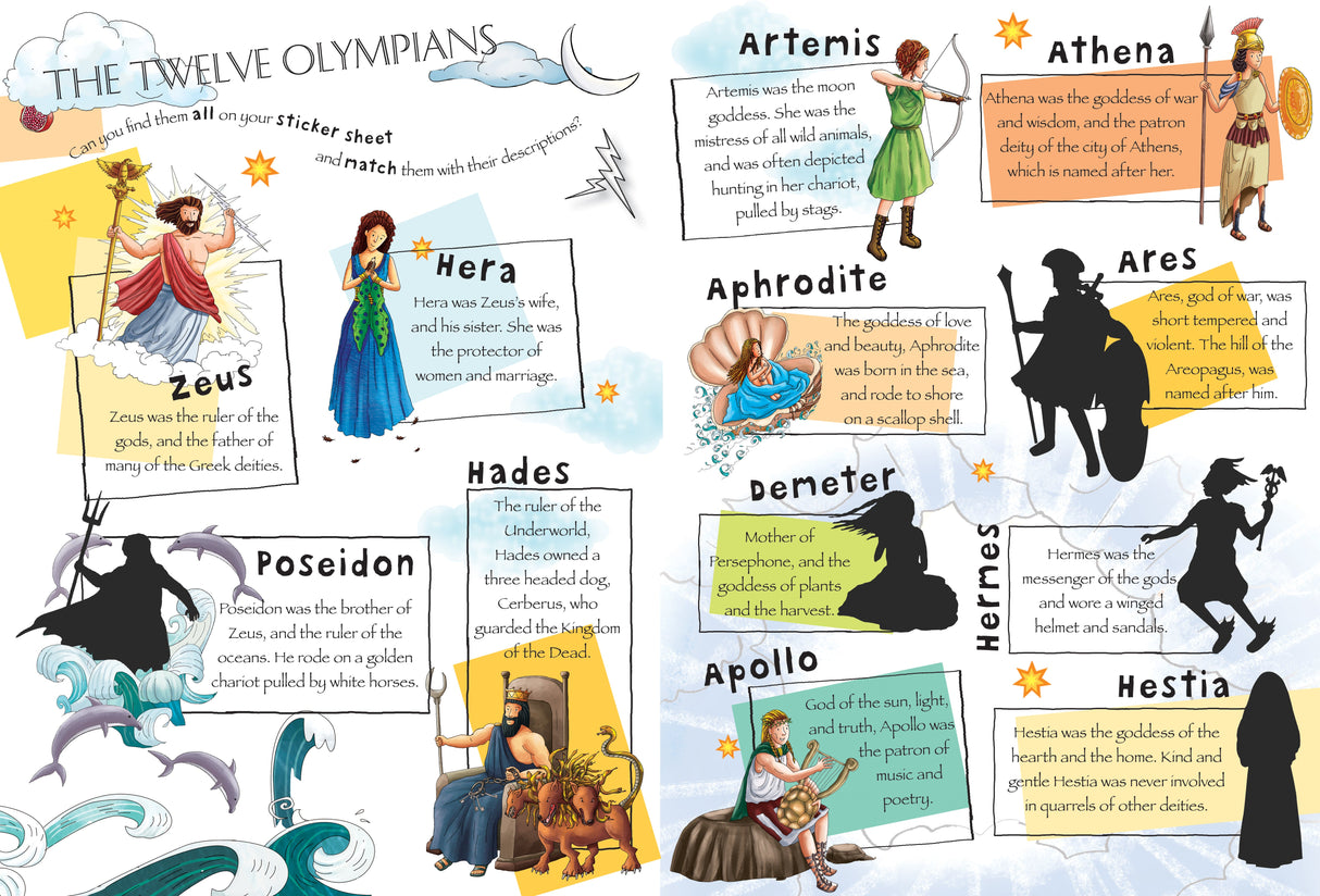Discover Greek Myths Sticker Book - Find, Stick and Learn
