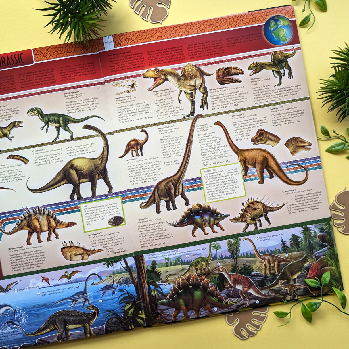 Fold-Out Timechart History Of Dinosaurs - An Incredible Illustrated History