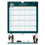 Claire Coxon Art Deco Family Organiser Wall Calendar 2027