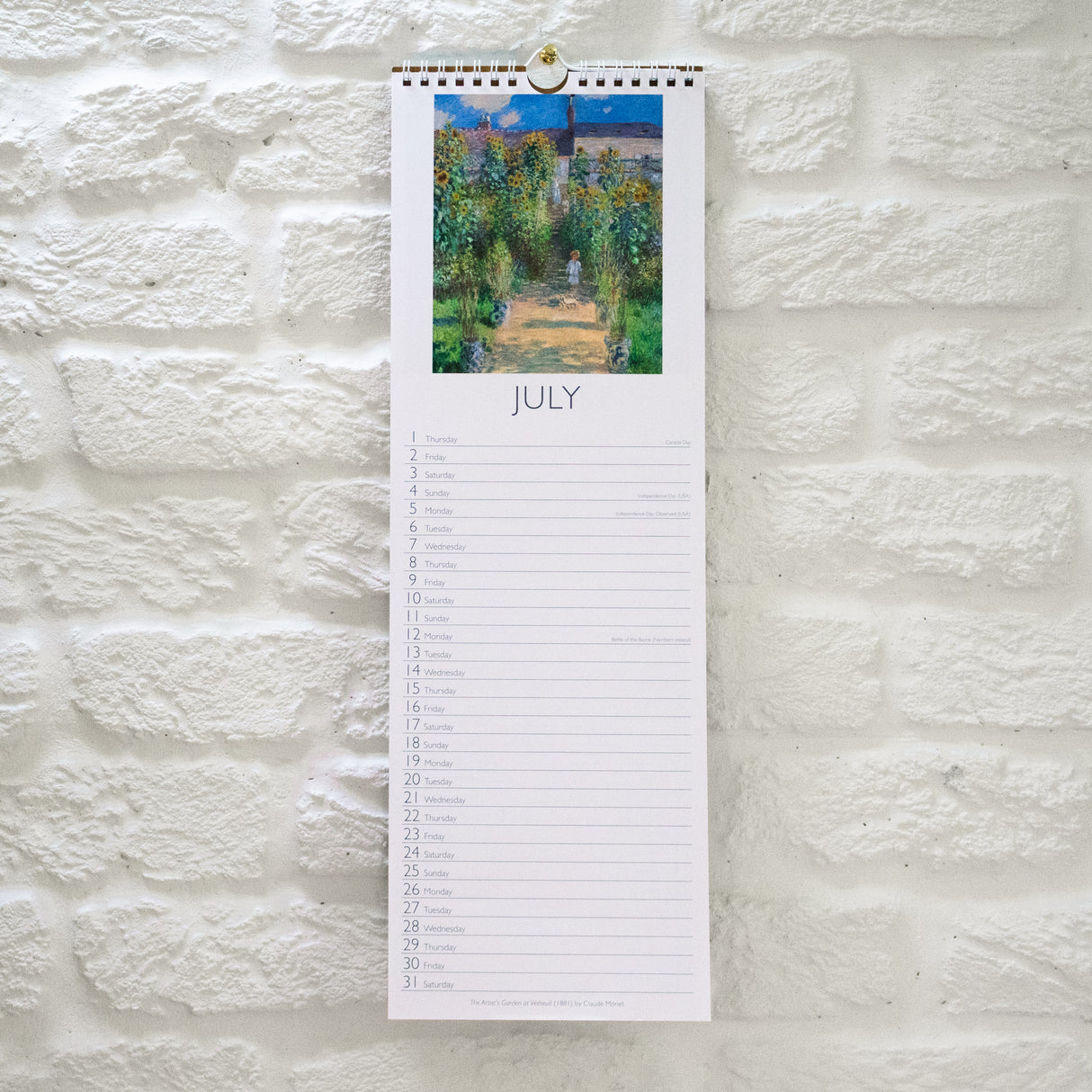 Fine Art Slim Wall Calendar 2027