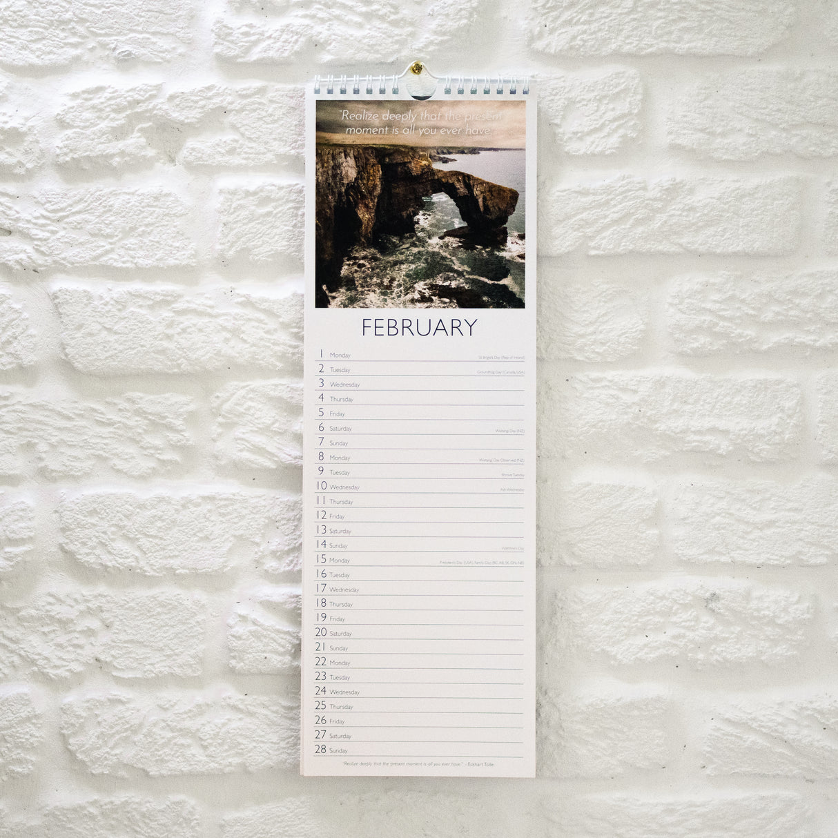 Mindfulness Slim Wall Calendar 2027